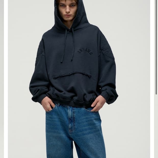 인세인개러지 숄더 패디드 후드 블랙 