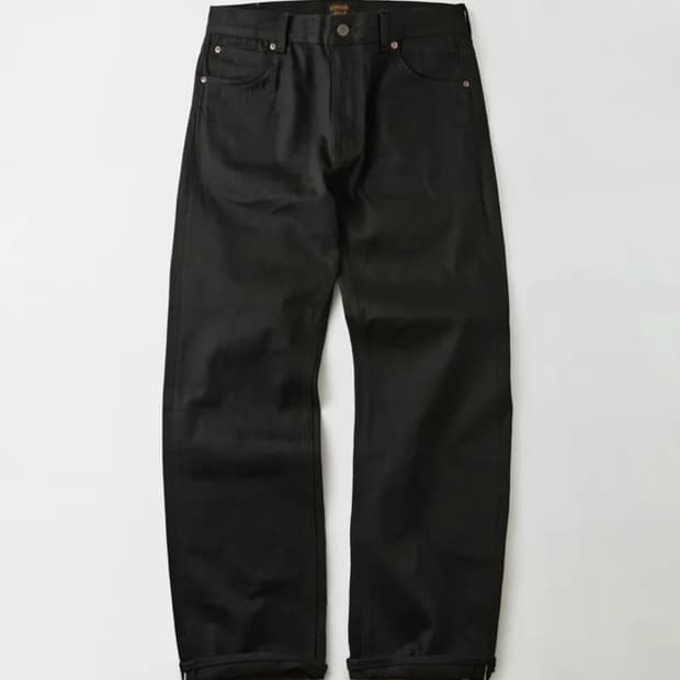 아웃스탠딩 50S 셀비지 데님팬츠 블랙