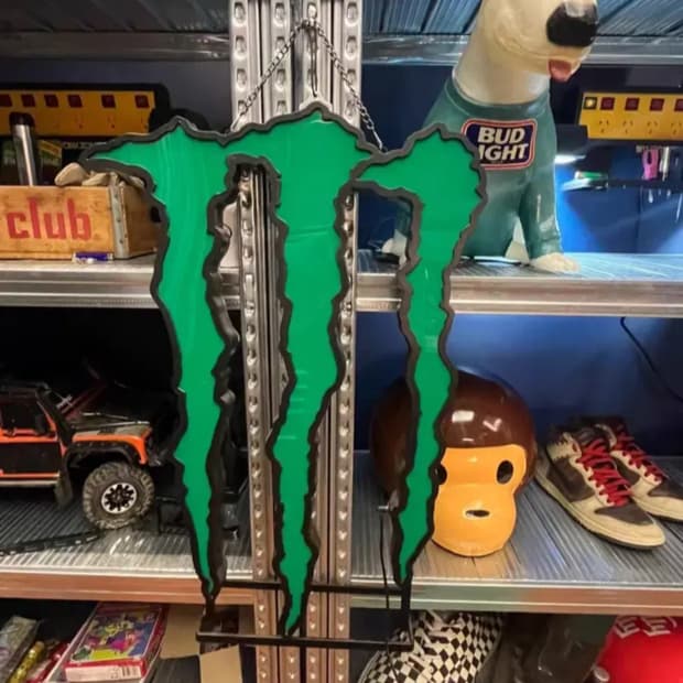 정품 몬스터 에너지드링크 LED 네온샤인 전광판 술집 인테리어