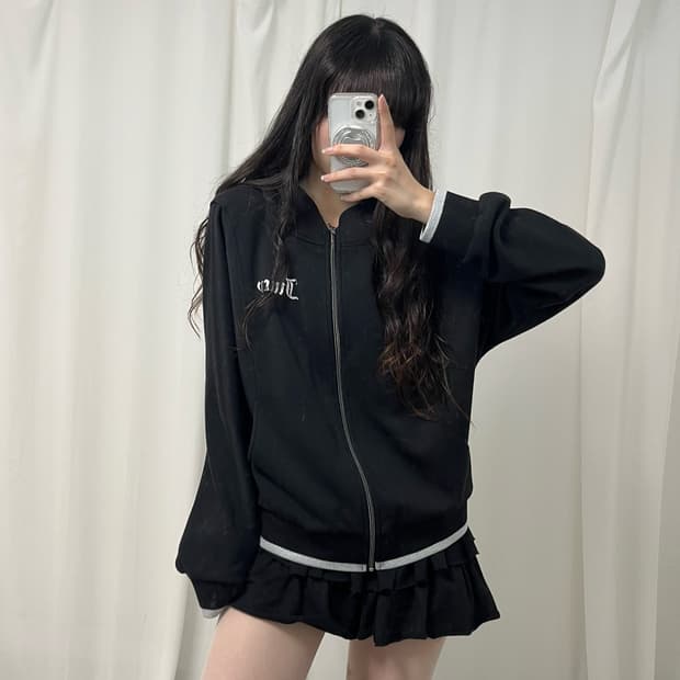 Juicy Couture black hood zip-up