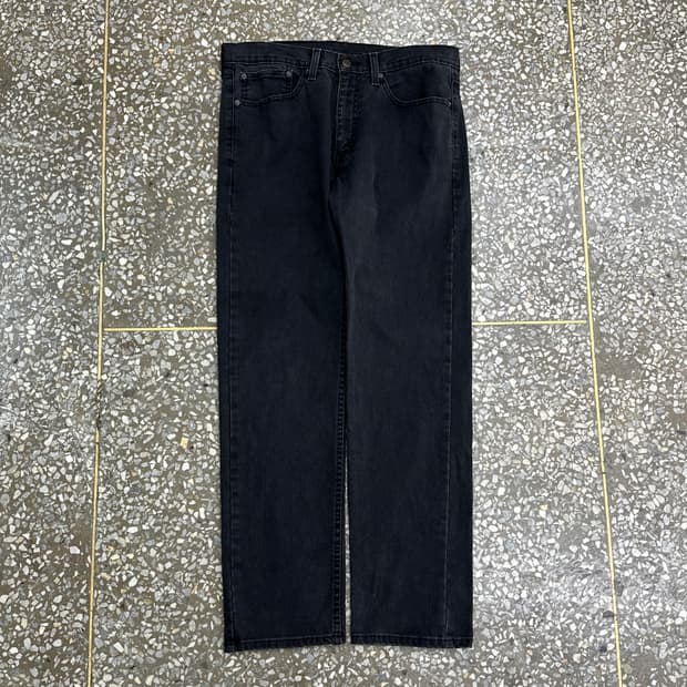 리바이스 505 블랙 진 데님 팬츠 34