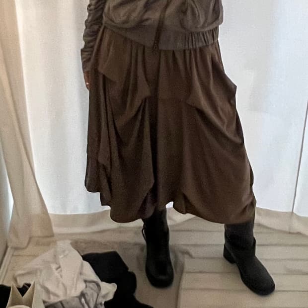 vintage drape long skirt