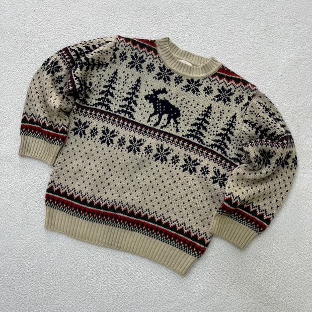 실측확인 알로하 노르딕 니트 0325M