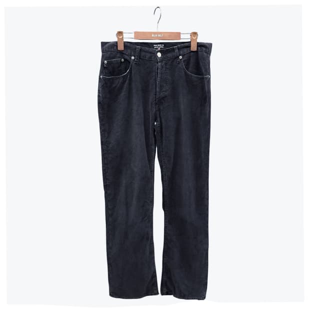 폴로 진스 캐주얼 코듀로이 팬츠 양각버튼 가죽라벨 RL로고 디테일 네이비