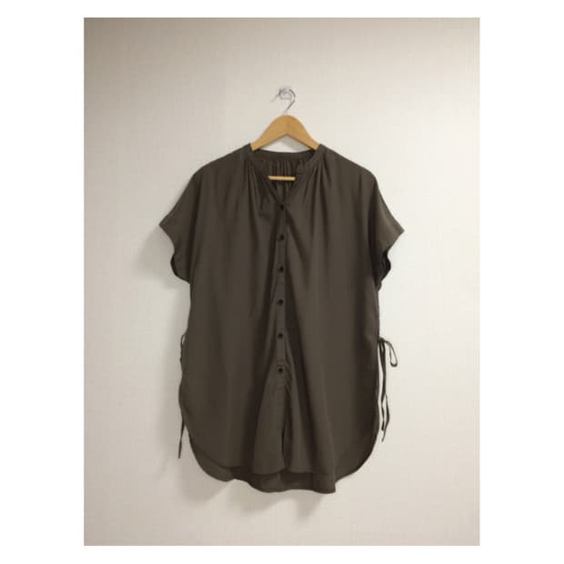 빈티지 브라운 옆 트임 튜닉