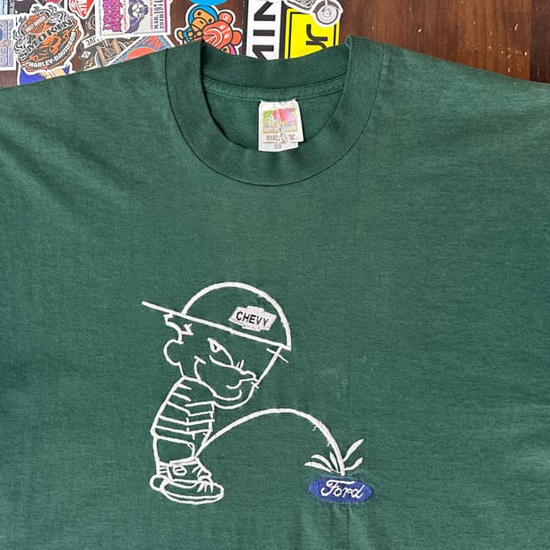 90s 캘빈과 홉스 패러디 페이디드 빈티지 티셔츠 XL