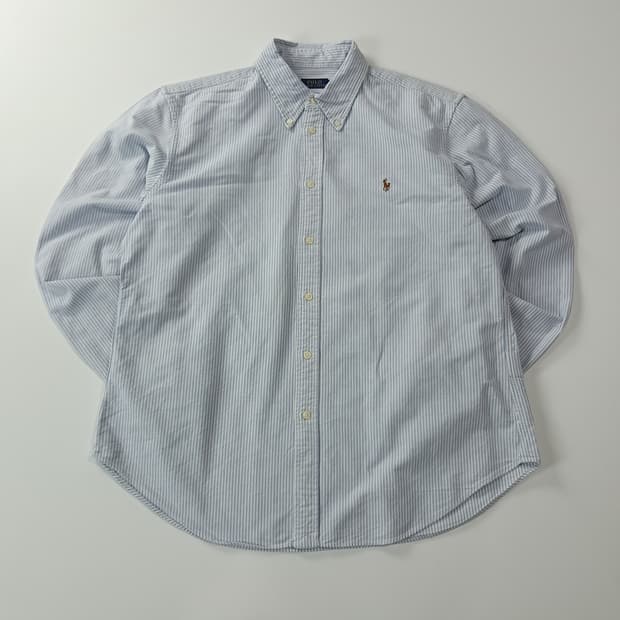 CK920 XL 폴로 QR 클래식블루 스트라이프 셔츠 남방