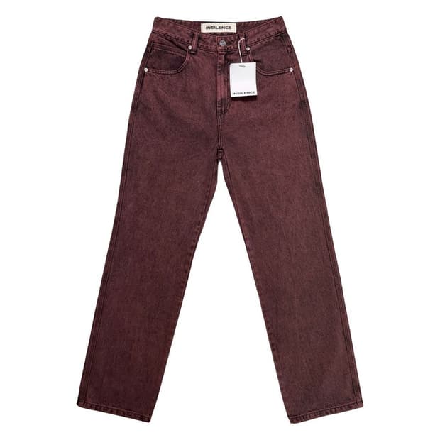 새상품 인사일런스 멀티컬러 스트레이트 진 애시드 핑크 S