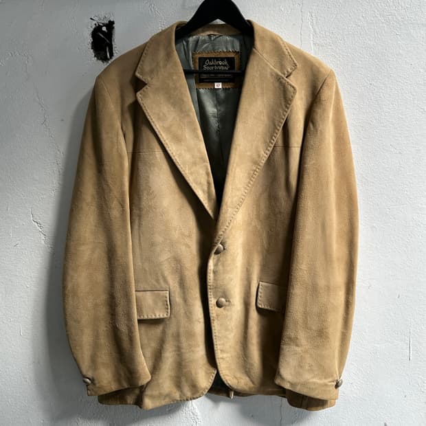 80's 빈티지 Sears 시어스 오크브룩 디어스킨 벅스킨 블레이저