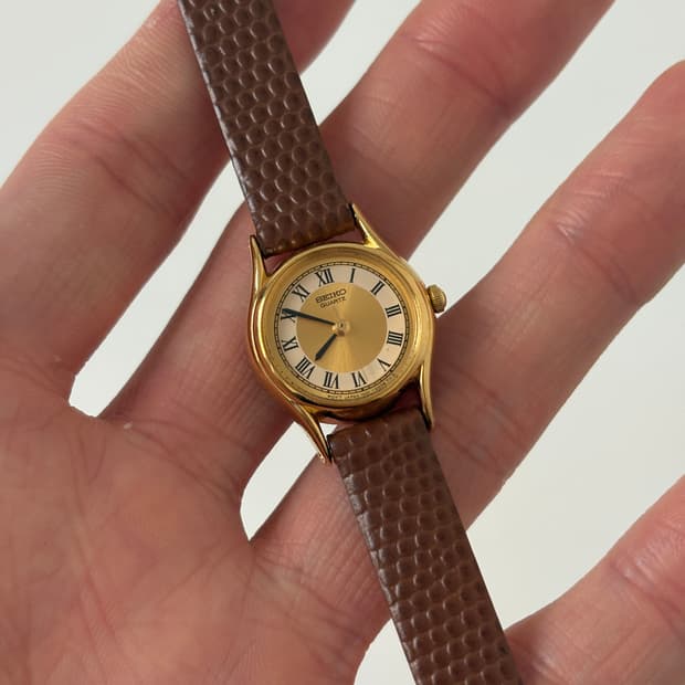 1990s Roman Index Gold Ladies Quartz