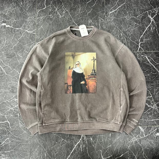 더써든랩 x 넌리액트 피그먼트 맨투맨