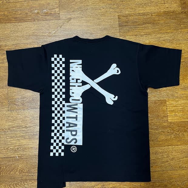 더블탭스 x 네이버후드 티셔츠 / 블랙 - 1사이즈