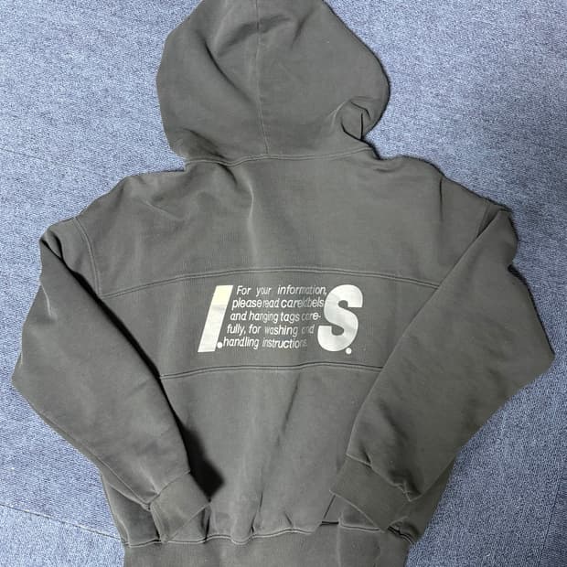 90s 이세이 미야케 백로고 후드집업 