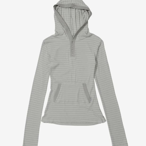 Sculptor Stripe Hoodie Tee Gray 스컬프터 후드