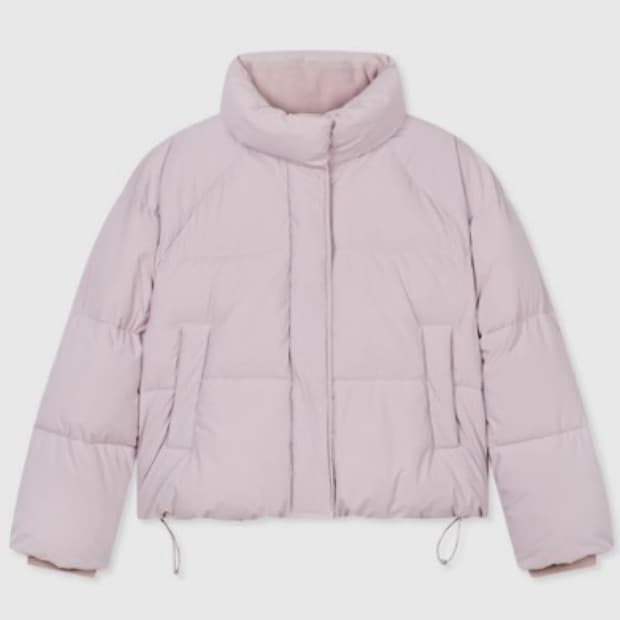 스파오 파스텔 푸퍼 숏패딩 핑크