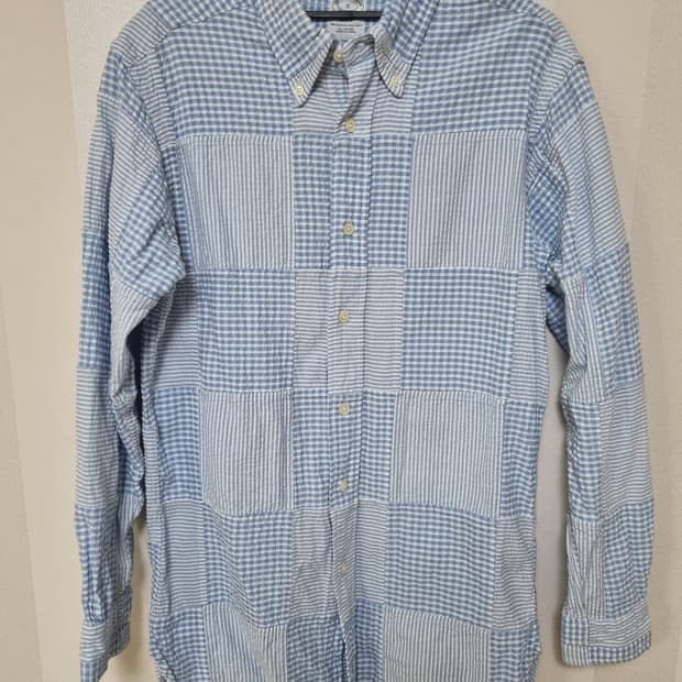 브룩스 브라더스 패치워크 체크 셔츠 리젠트핏 S