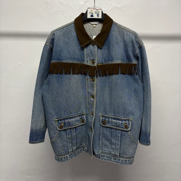 톰보이 웨스턴 프린지 데님 자켓