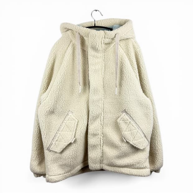 (100) 블랙야크 마카롱 셰르파 플리스 자켓 아이보리