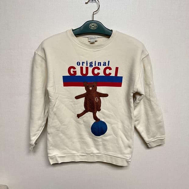 정품 여성용 구찌 오리지널 베어 맨투맨