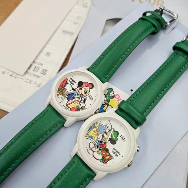 JAL 90s 스와치 Swatch 미키 마우스 세트 디즈니 한정판