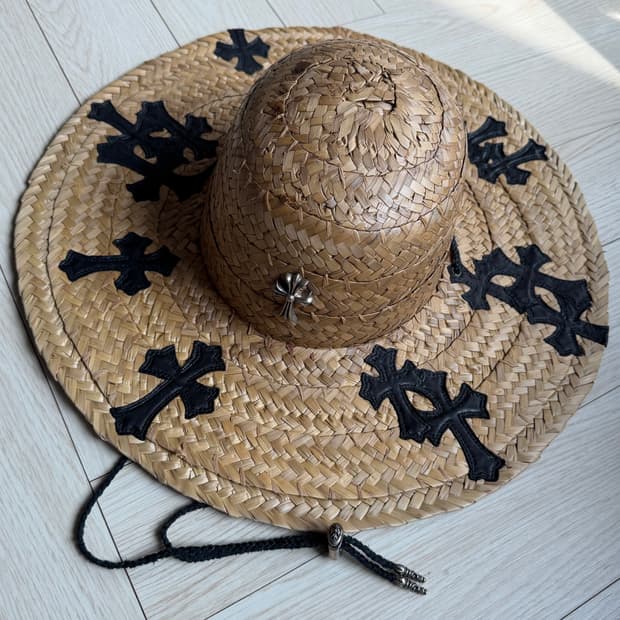 크롬하츠 세메터리 패치 라탄 모자 햇