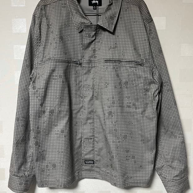 Stüssy 스투시 체크 지퍼 셔츠 M