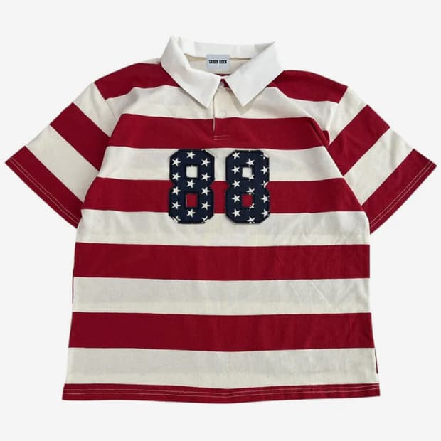 88 Stripe Rugby Shirt ((ivory*red))