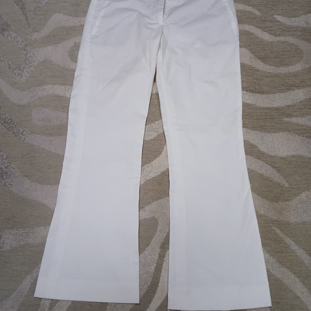 알베르토 비 아니 화이트 벨티드팬츠 