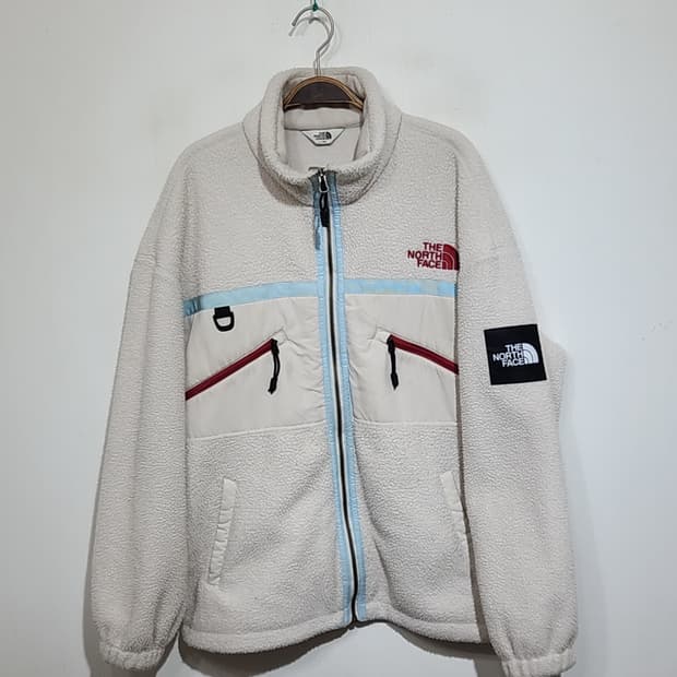 노스페이스 플리스 점퍼 아이보리 빅사이즈 뽀글이 후리스 자켓 