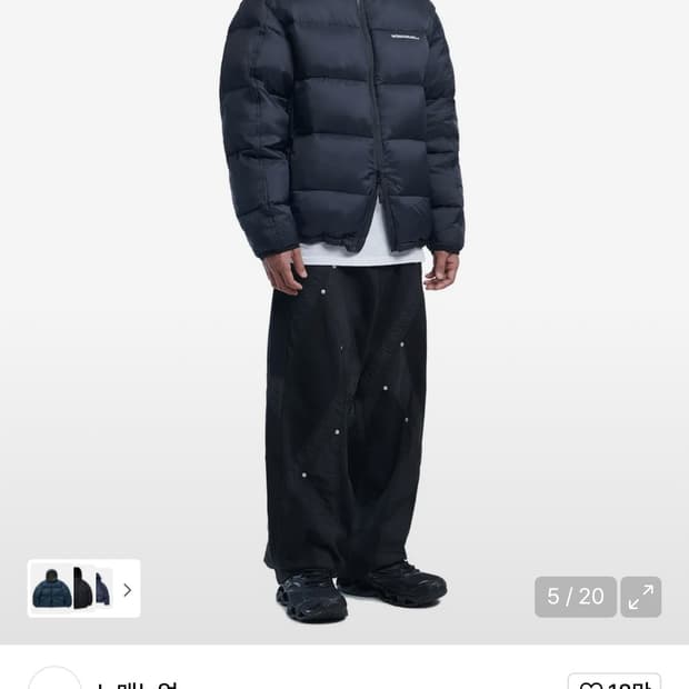 노매뉴얼 패딩 DIVISION HOODED DUCK DOWN