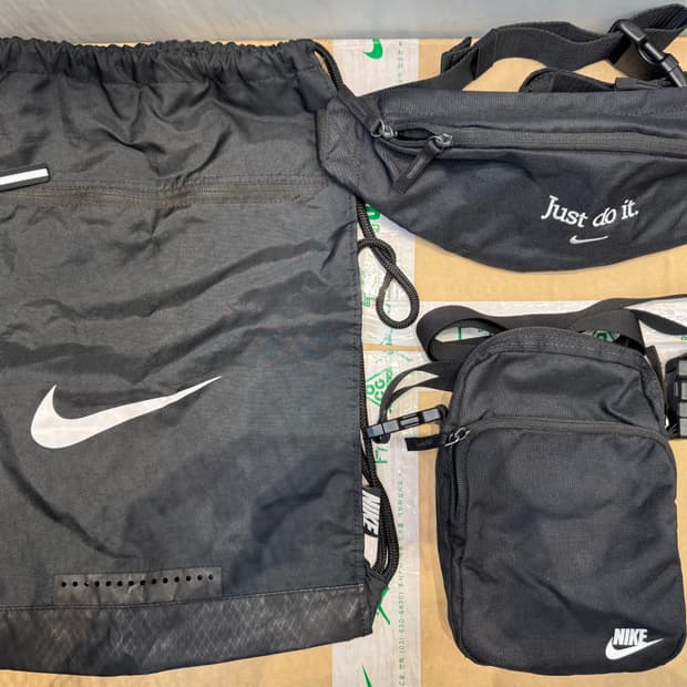 나이키 가방 3종 세트 (드로우스트링, 메신저, 힙색)