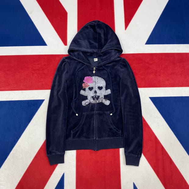 빈티지 벨벳 후드집업 실측 여성 44 