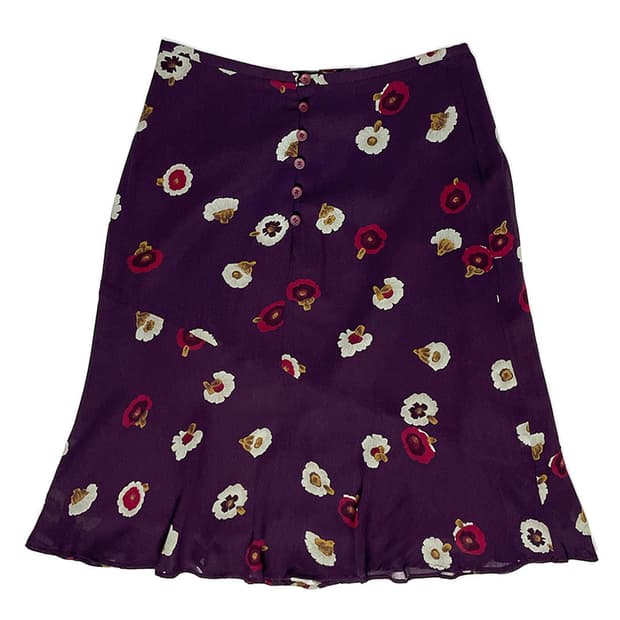 vintage 플라워 프릴 스커트 