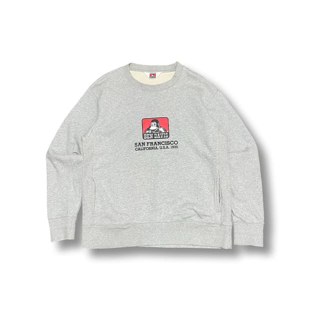 [L] 벤 데이비스 그레이 포켓 맨투맨 티셔츠