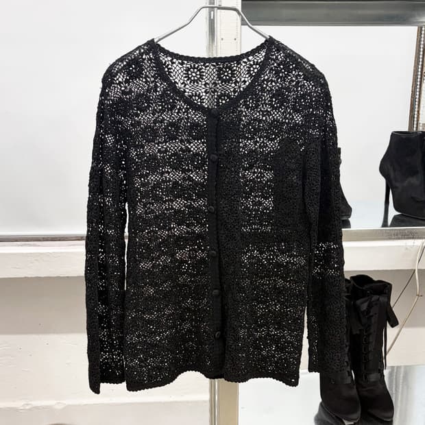 90s 빈티지 핸드 크로쉐 가디건