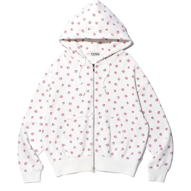 유희 플라워패턴 후드집업