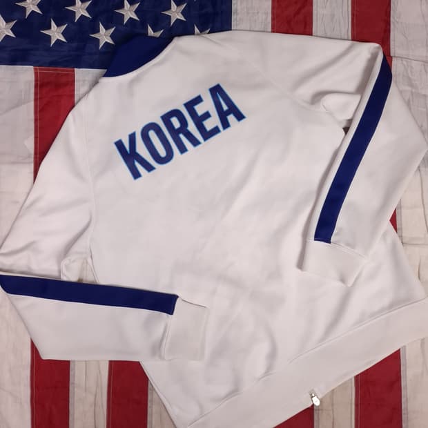 오리지날 나이키 국대 투웨이지퍼 화이트 져지
