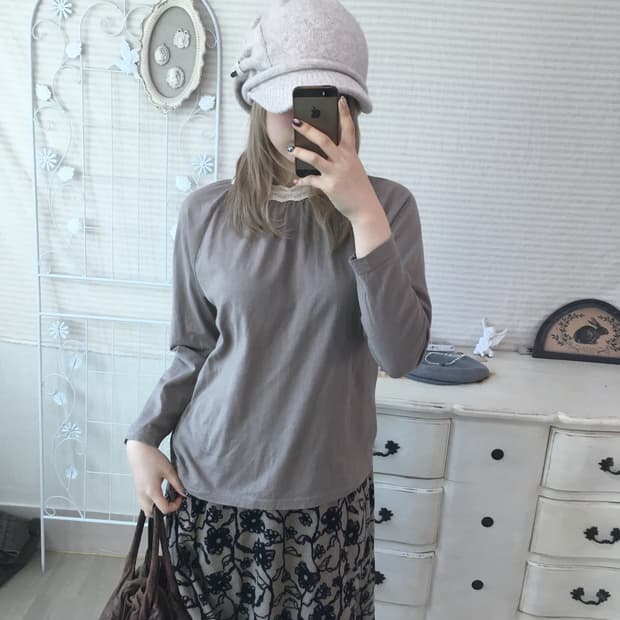 사만사모스투 코코아 모리 레이스 티셔츠