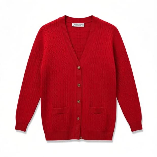 Burberry 버버리 레드 가디건 40