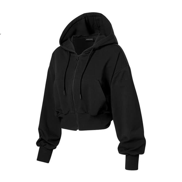 젝시믹스 크롭 후드집업