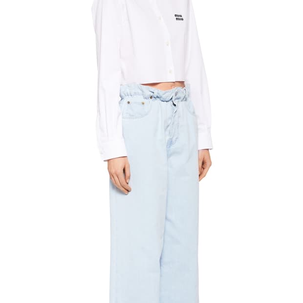 미우미우 아이스 블루 하이웨이스트 청바지 25