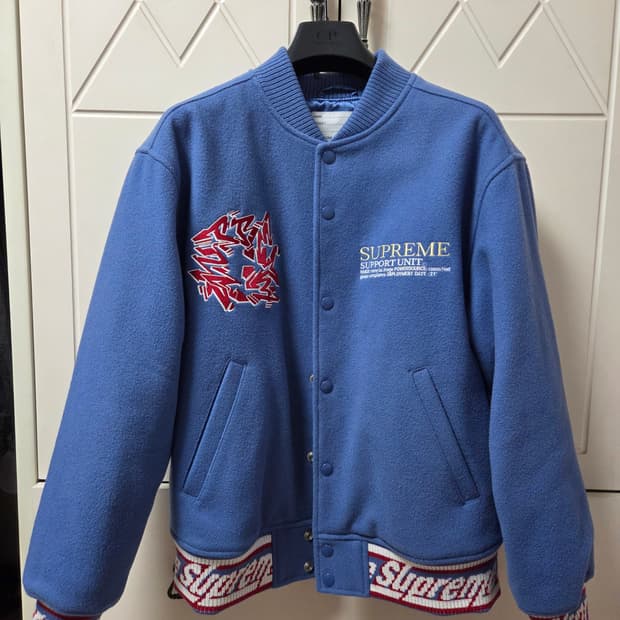[S]슈프림 서포트 유닛 바시티 자켓 21FW