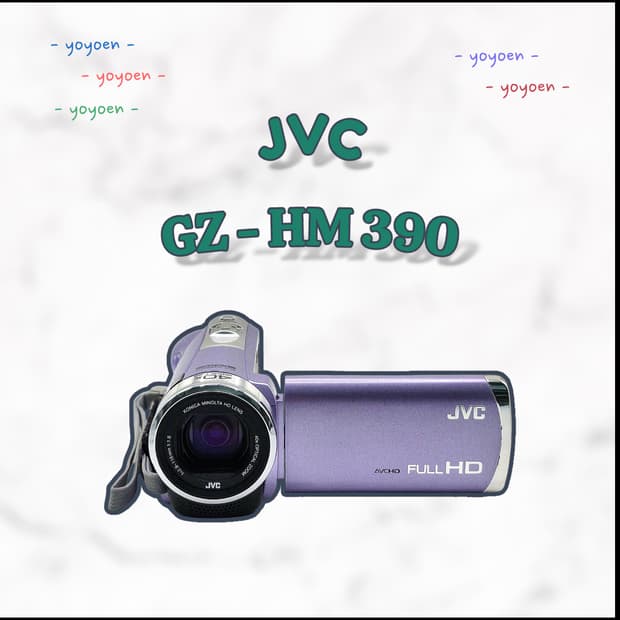 JVC GZ-HM390 연보라 빈티지캠코더 [ 꾸미기0 ]