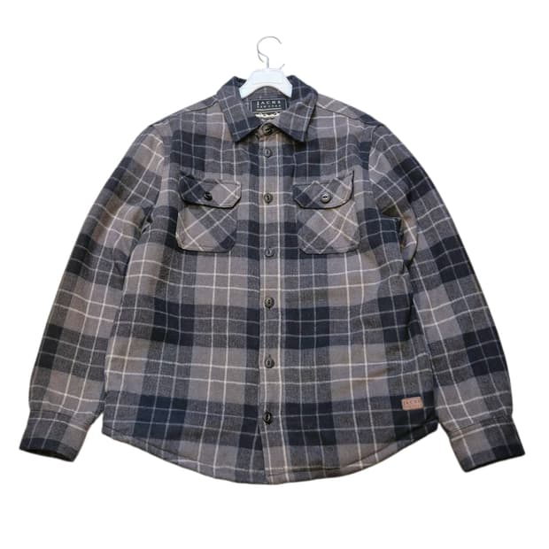 M 안감털배색 체크자켓