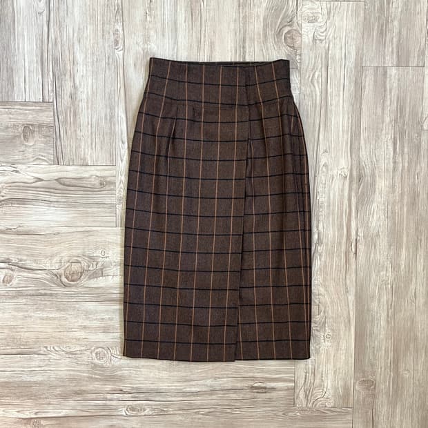 Miss Chloe 더블 체크 스커트