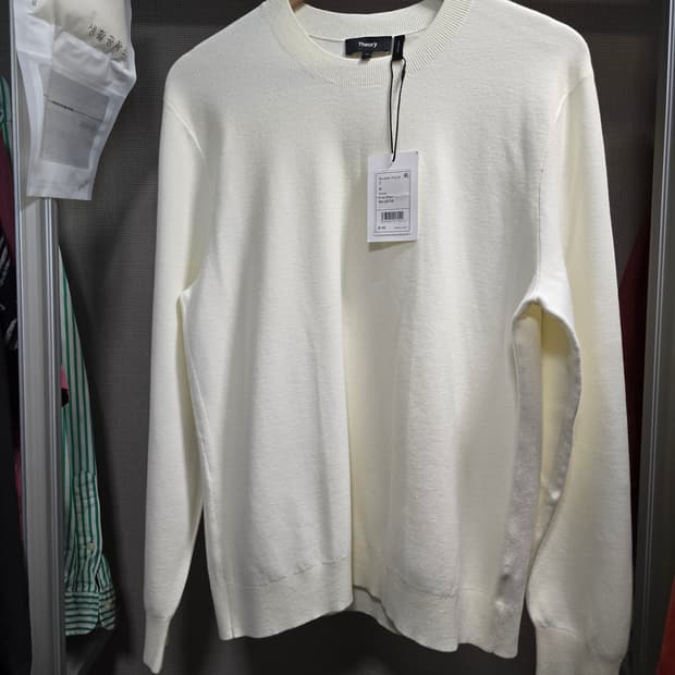 띠어리 릴랜드 피케 니트 /아이보리/M