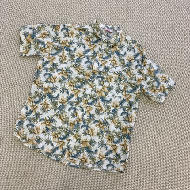 2XL 빈티지 하와이안 셔츠 0731D1