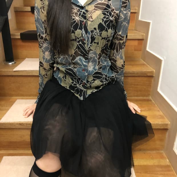 빈티지 오리엔탈 카키 셔츠