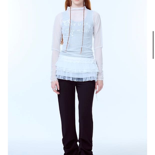 러브이즈트루 프릴 랩 스커트