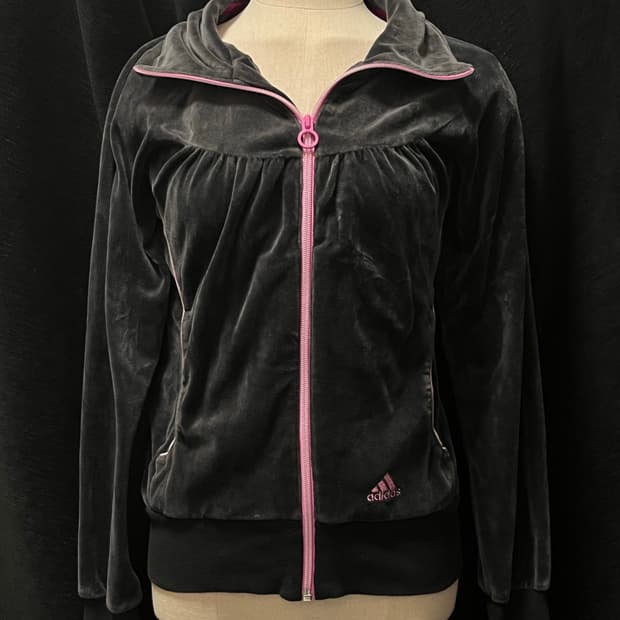 y2k 오네갸루 아디다스 벨벳 트랙탑 져지 집업